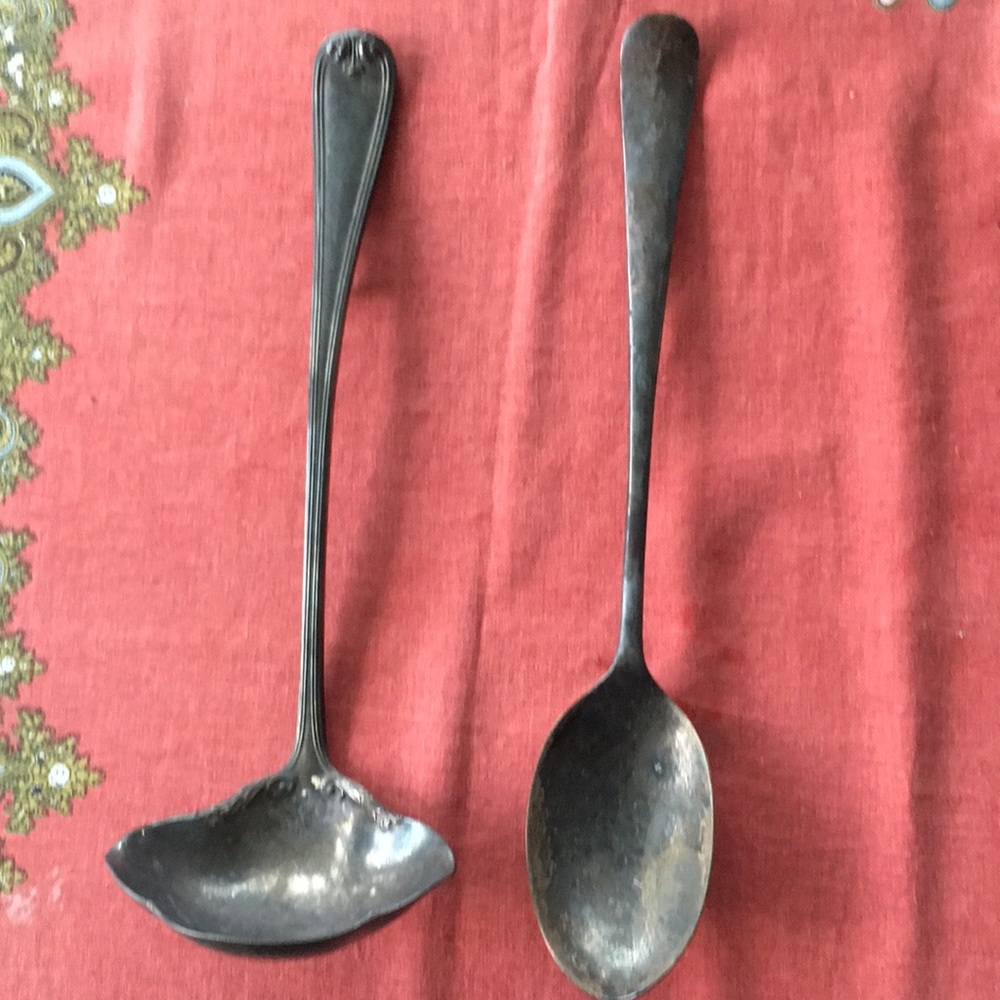 Vtg S G england rice spoon & punch ladle